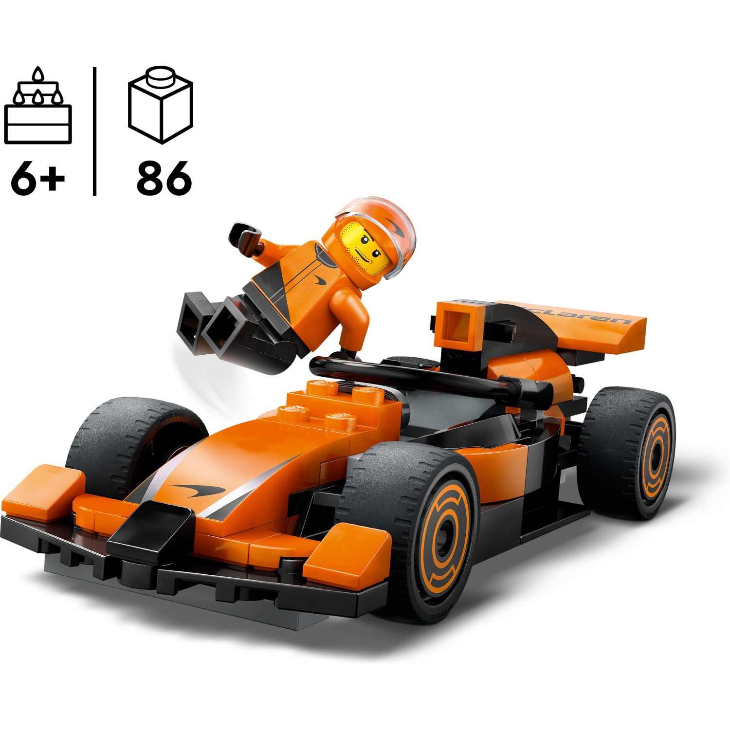 Lego® City 60442 Voznik F1® z dirkalnikom McLaren