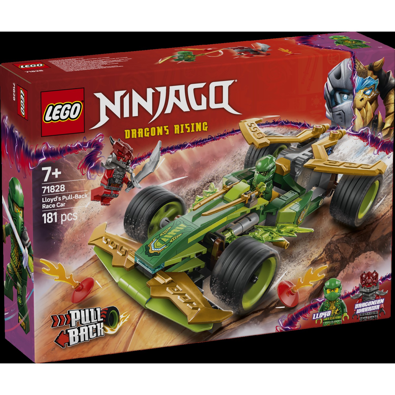Kocke Ninjago Lloydov dirkalni avtomobil na poteg 71828