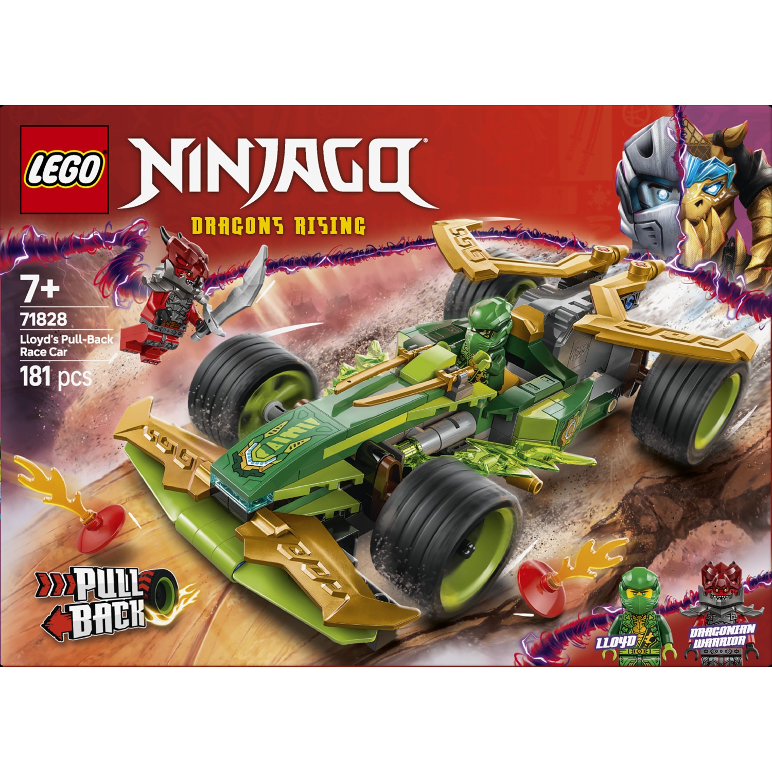 Kocke Ninjago Lloydov dirkalni avtomobil na poteg 71828