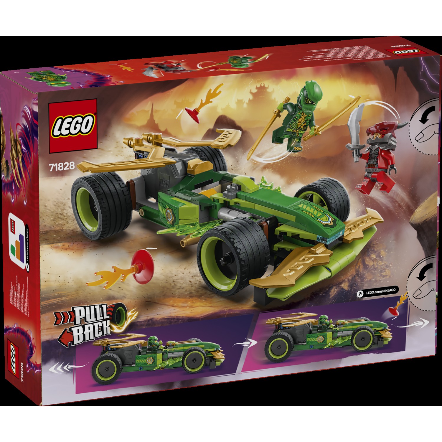 Kocke Ninjago Lloydov dirkalni avtomobil na poteg 71828