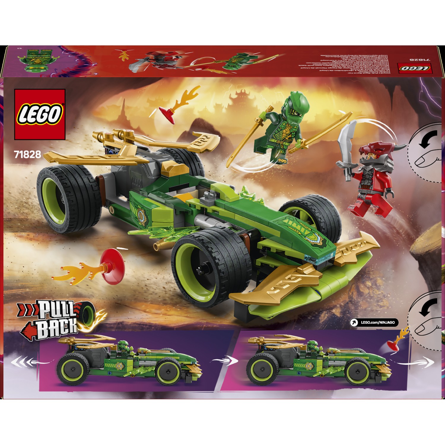 Kocke Ninjago Lloydov dirkalni avtomobil na poteg 71828