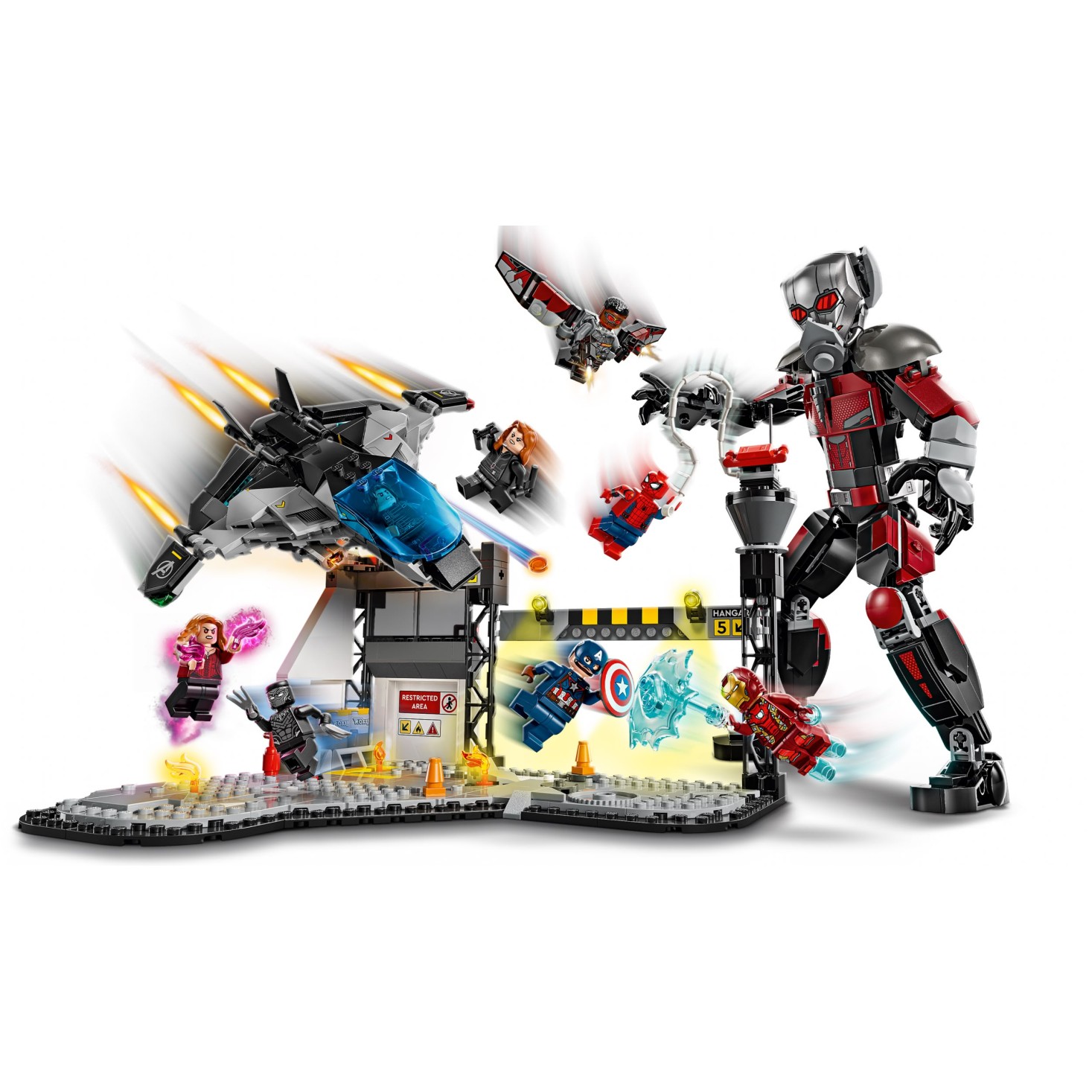 Kocke Super Heroes Stotnik Amerika: Državljanska vojna, akcijska bitka 76314