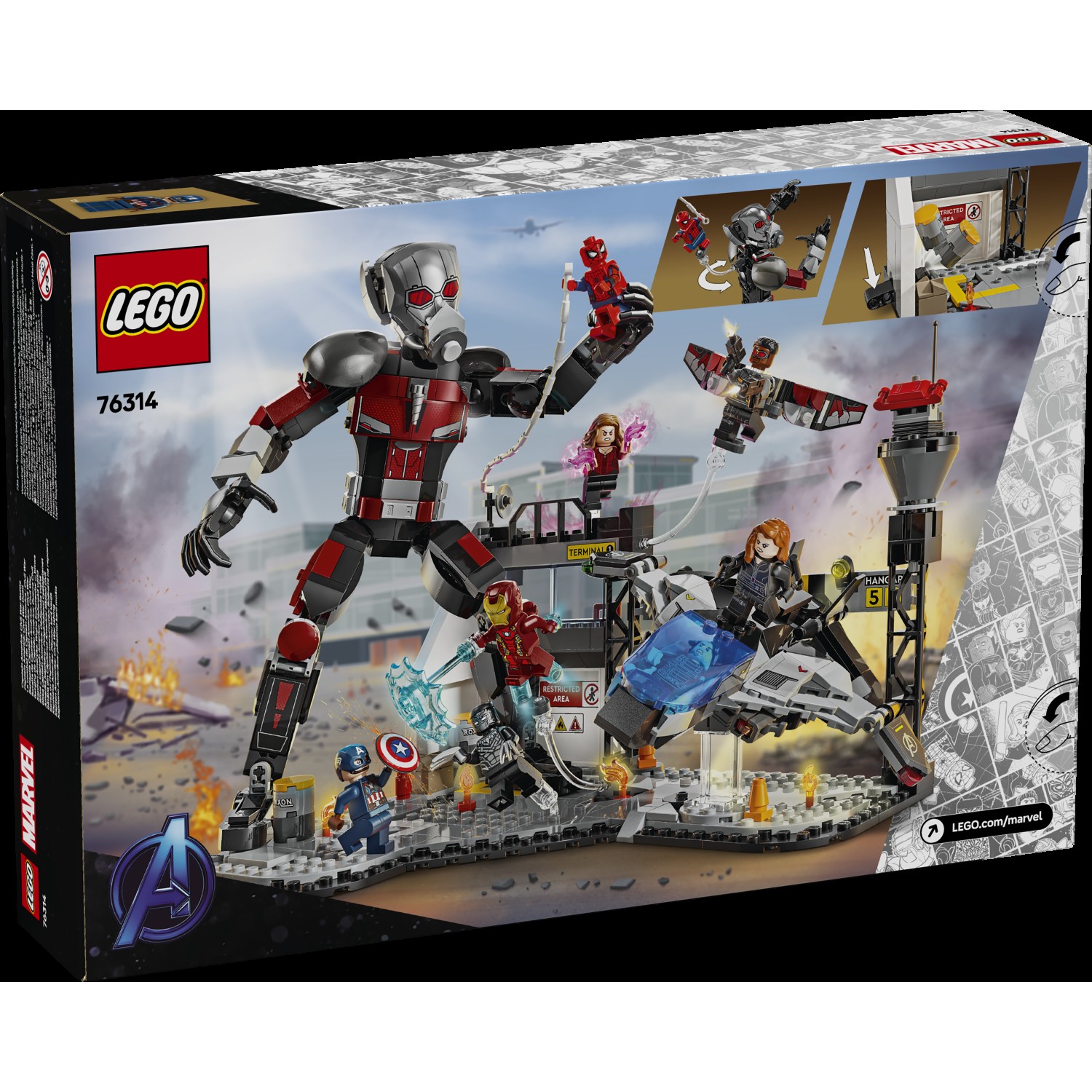 Kocke Super Heroes Stotnik Amerika: Državljanska vojna, akcijska bitka 76314 Kocke Super Heroes Stotnik Amerika: Državljanska vojna, akcijska bitka 76314