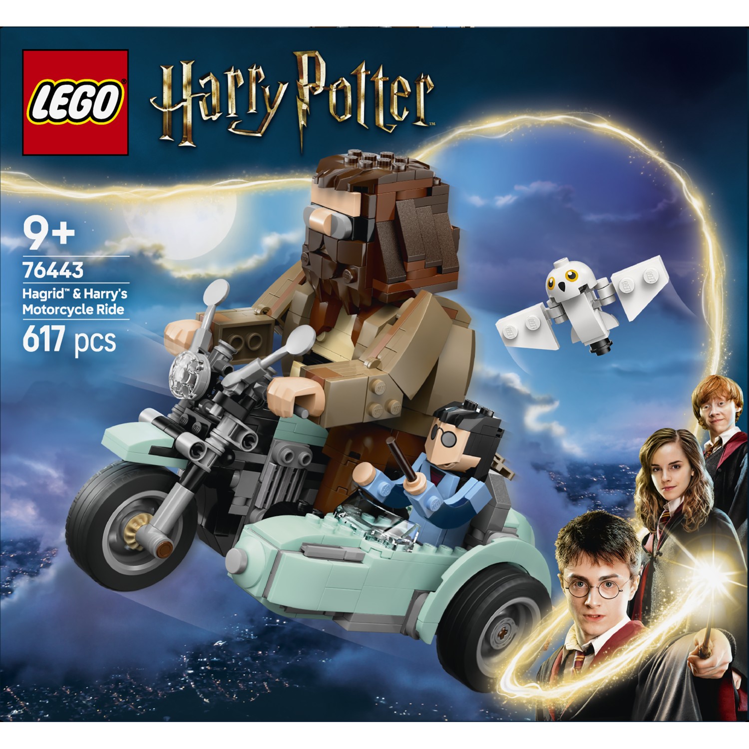 Kocke Harry Potter Hagridova™ in Harryjeva vožnja z motornim kolesom 76343