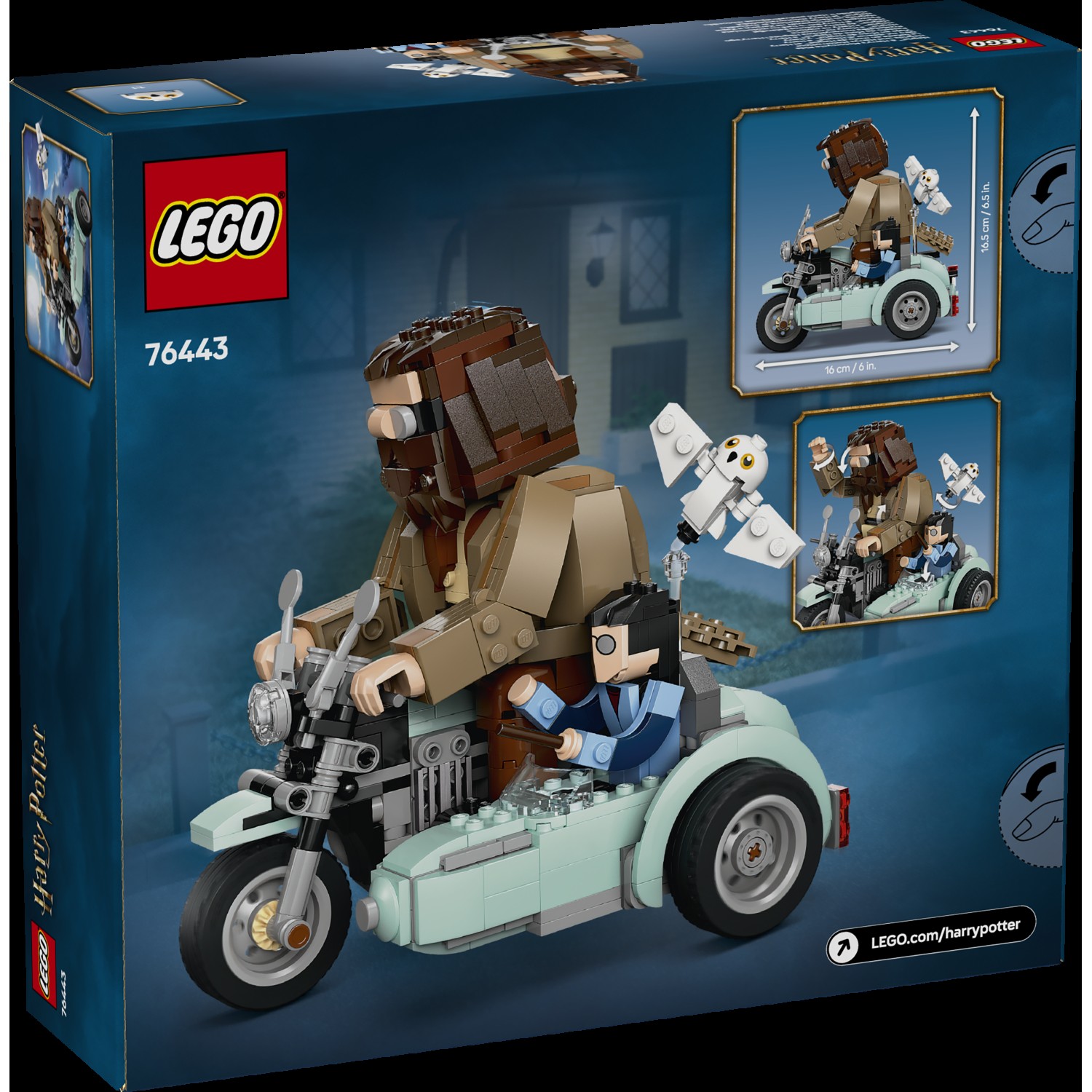 Kocke Harry Potter Hagridova™ in Harryjeva vožnja z motornim kolesom 76343