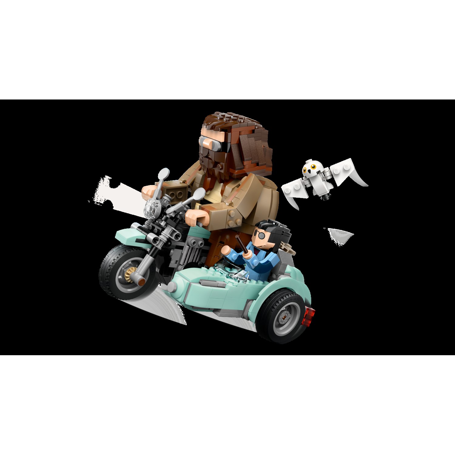 Kocke Harry Potter Hagridova™ in Harryjeva vožnja z motornim kolesom 76343