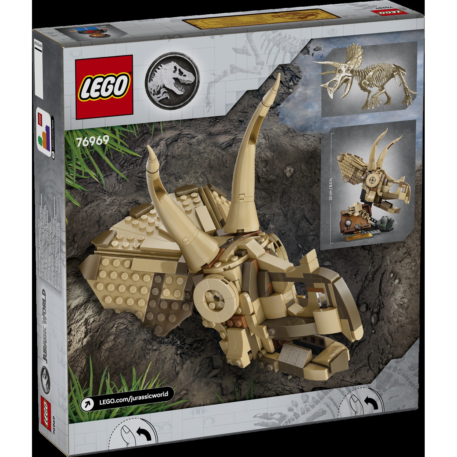 Kocke Jurassic World Dinozavrski fosili: triceratopova lobanja 76969