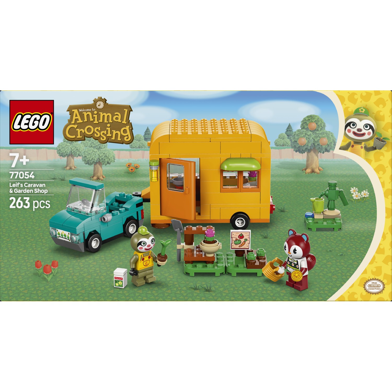 Kocke Animal Crossing Leif s svojo prikolico in vrtnarsko trgovino 77054