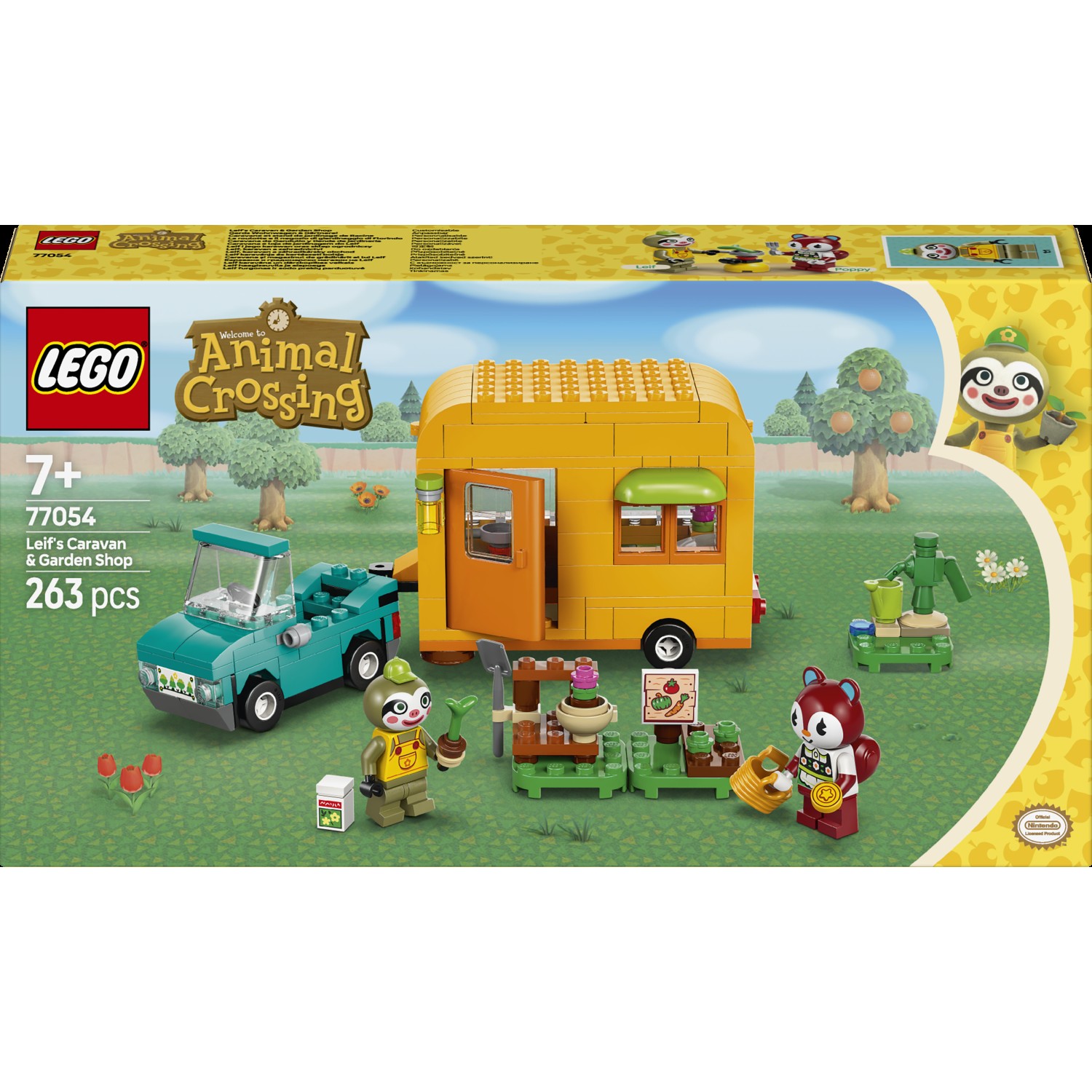 Kocke Animal Crossing Leif s svojo prikolico in vrtnarsko trgovino 77054