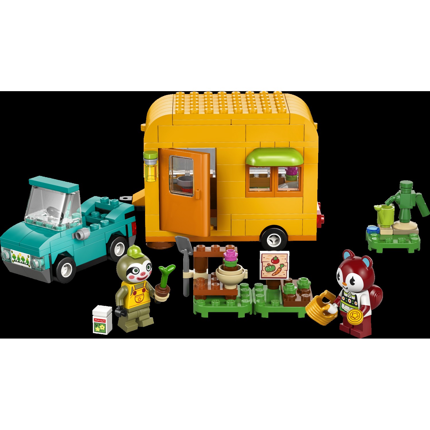 Kocke Animal Crossing Leif s svojo prikolico in vrtnarsko trgovino 77054