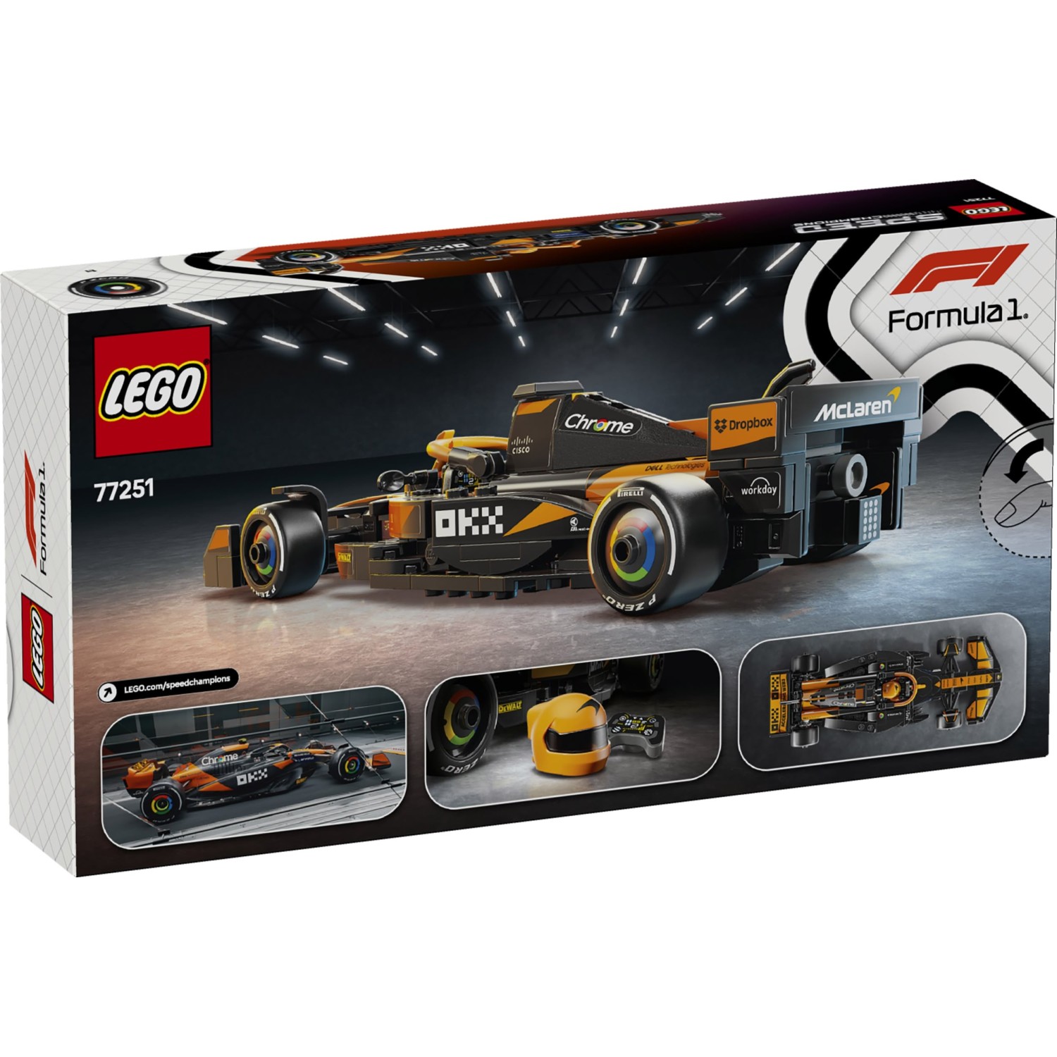 Kocke Speed Champions Dirkalni avtomobil McLaren F1® Team MCL38 77251 Kocke Speed Champions Dirkalni avtomobil McLaren F1® Team MCL38 77251