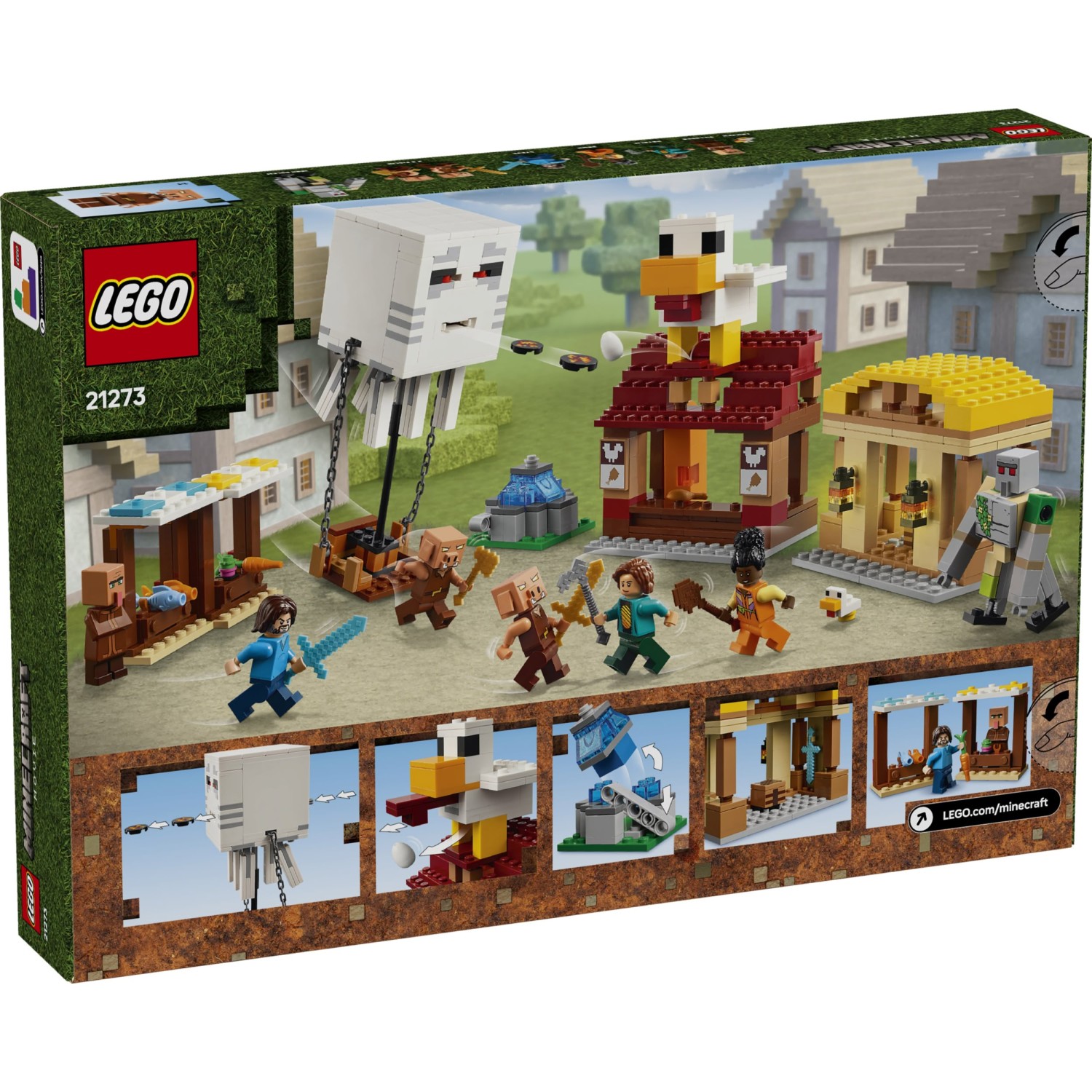 Kocke Minecraft Ghast Balon napada selo 21273 Kocke Minecraft Ghast Balon napada selo 21273