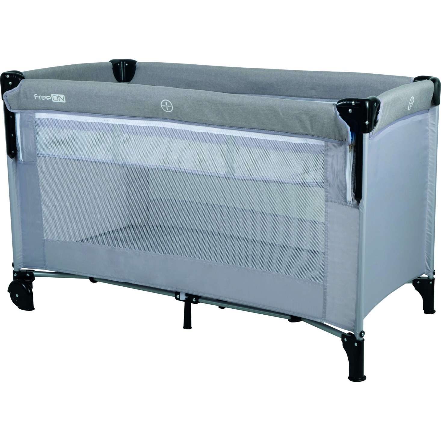 Prenosna postelja DOUBLE z dvojnim dnom in pomično stranico