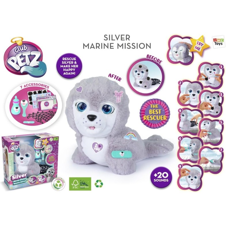 Imc Toys plišasti tjulenj Silver