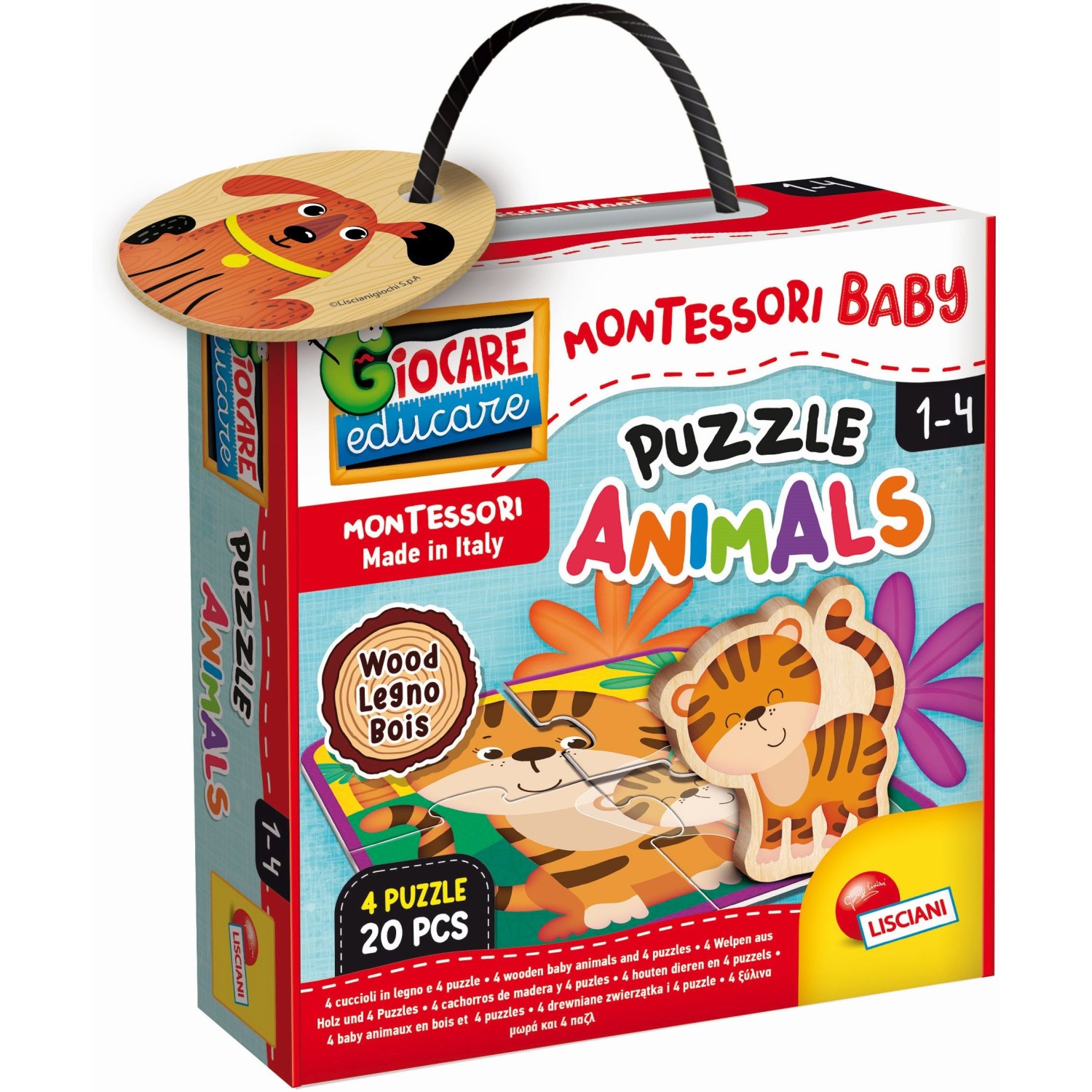 Lisciani Montessori drvena slagalica Životinje Lisciani Montessori drvena slagalica Životinje