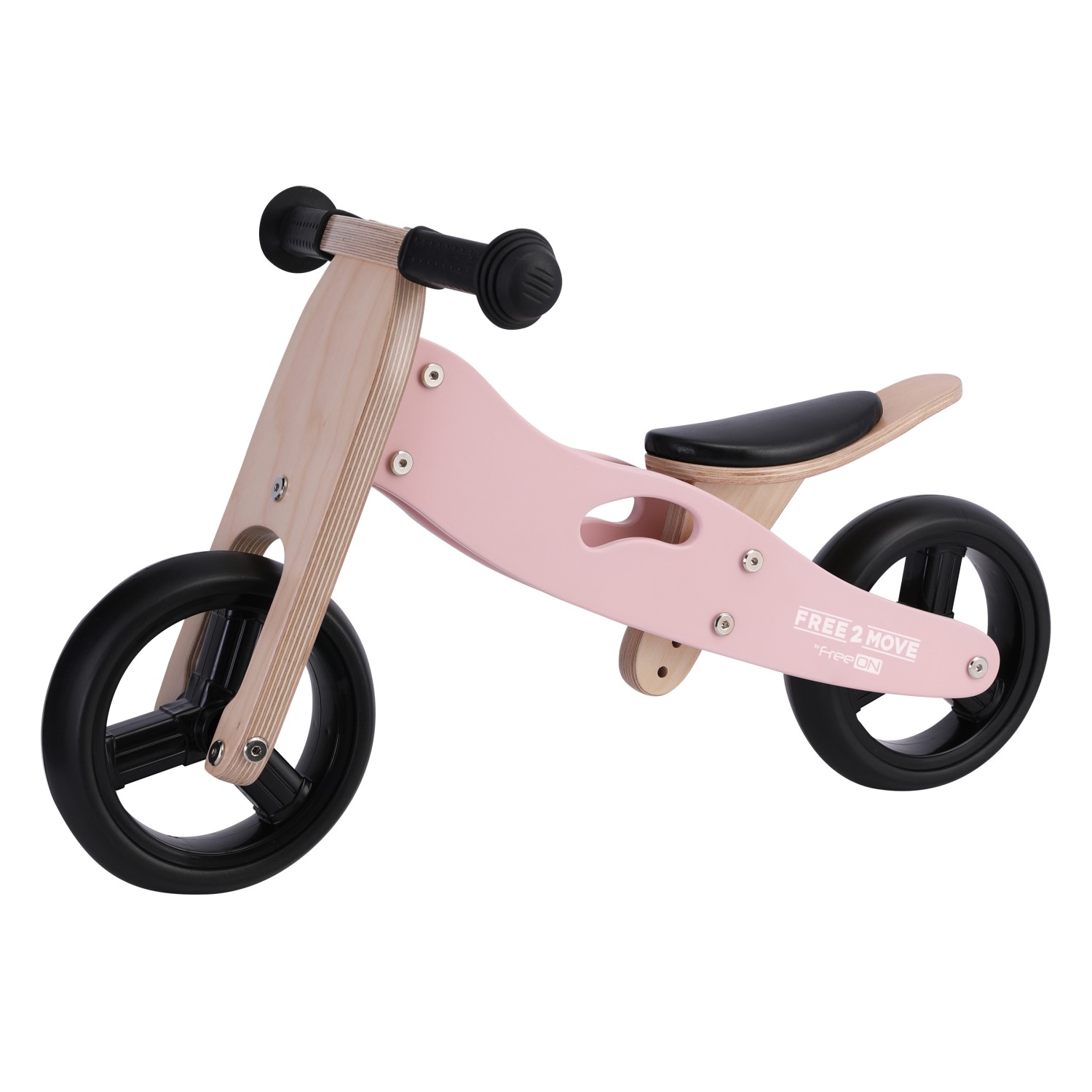 Free 2 Move leseni tricikel in poganjalec 2v1 RIDER Pink