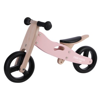 Free 2 Move leseni tricikel in poganjalec 2v1 RIDER Pink