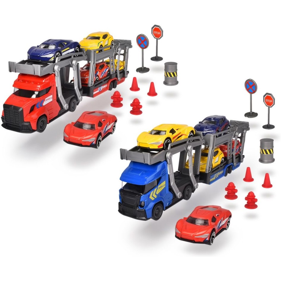 Dickie tovornjak s prikolico za prevoz avtomobilov 30 cm