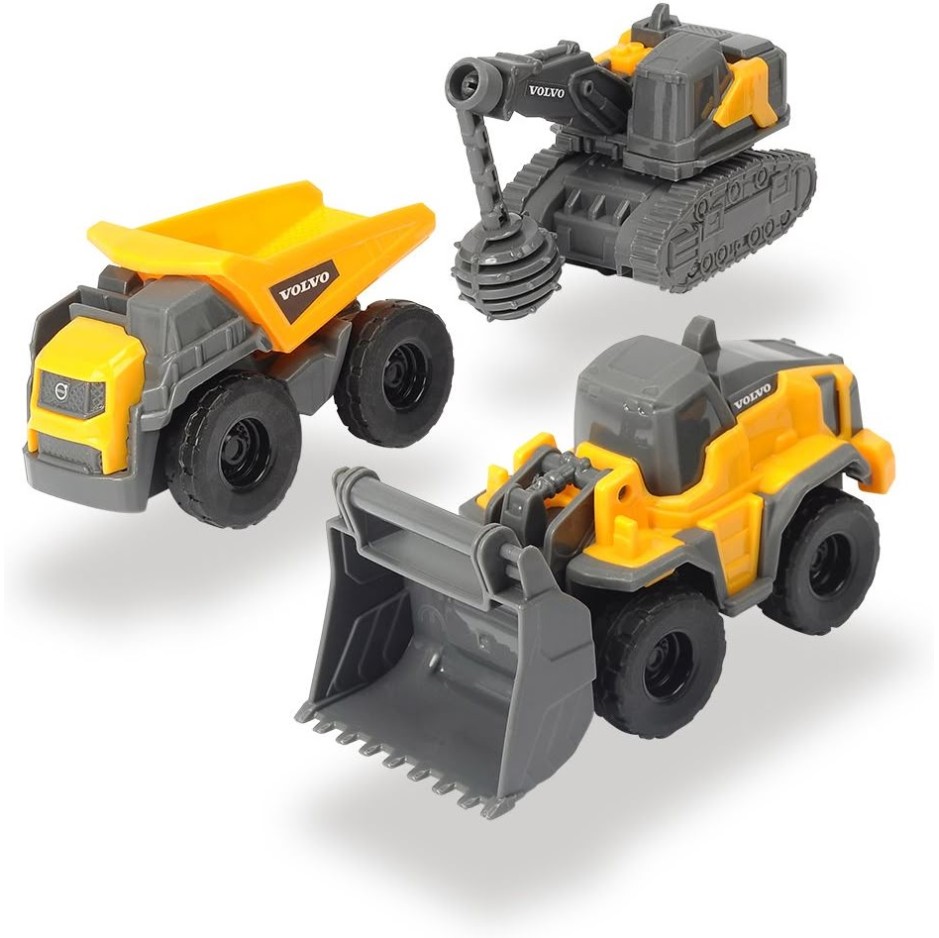 Dickie delovni strojev Volvo 3 kom dolžina 9 cm, 2 sort