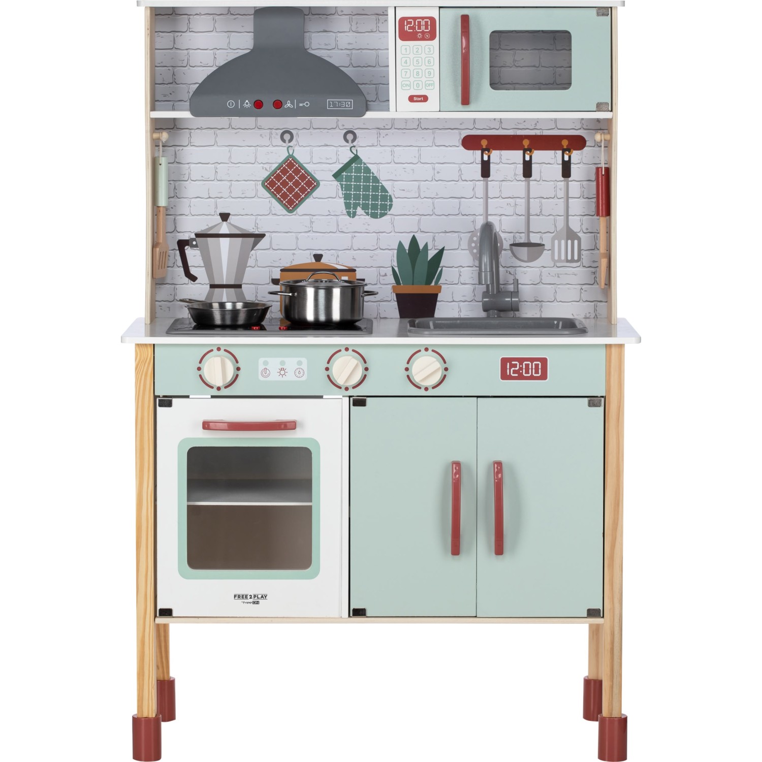 Free 2 Play mini drvena kuhinja s dodacima
