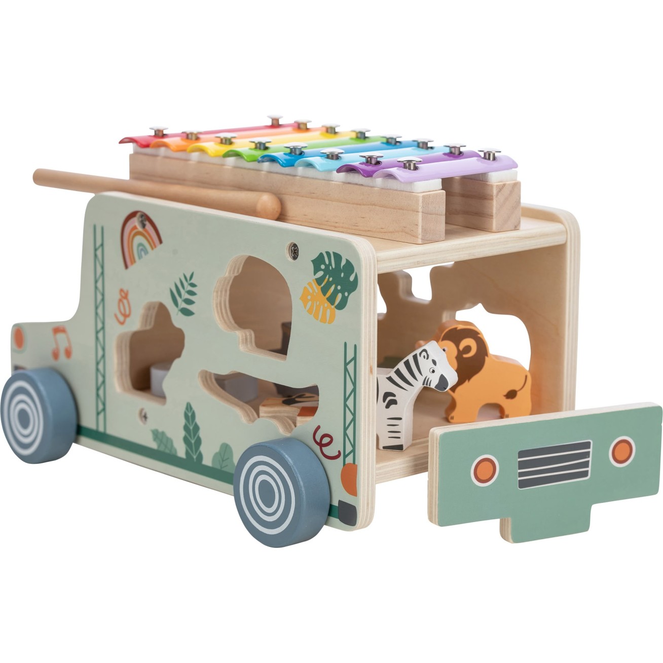 Free 2 Play tovornjak s ksilofonom in živalsko druščino