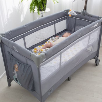 Freeon ELEPHANTS Prijenosni krevet s dvostrukim dnom Grey Freeon ELEPHANTS Prijenosni krevet s dvostrukim dnom Grey