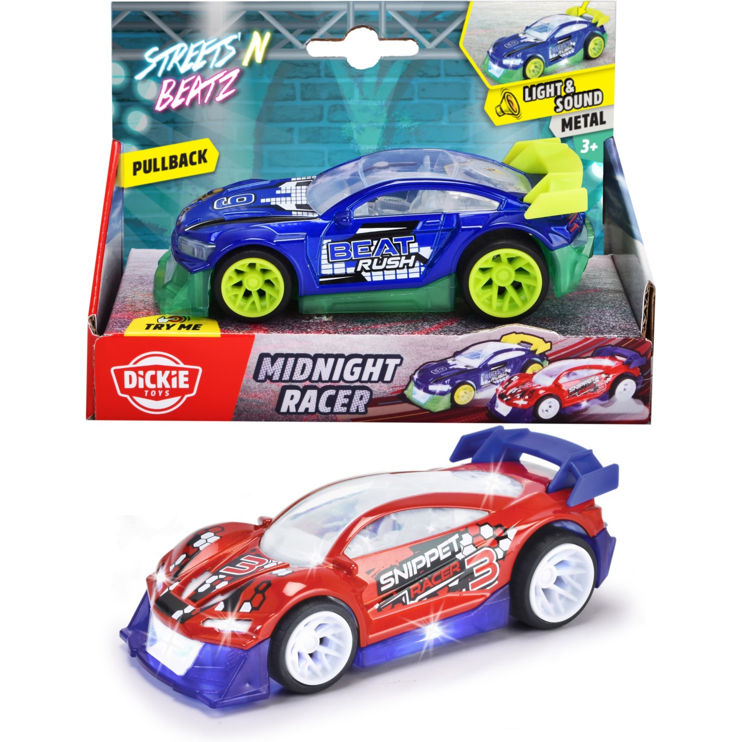 Dickie vozilo Midnight Racer 14 cm sort