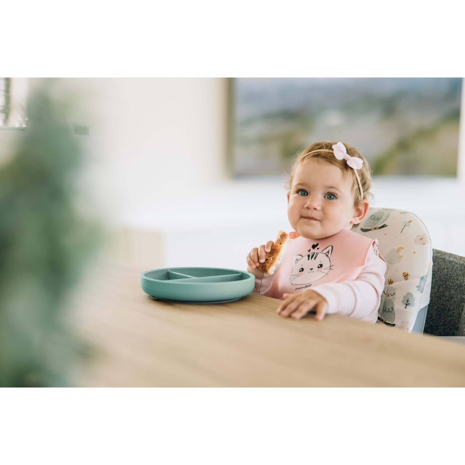 FreeON krožnik silikonski Green