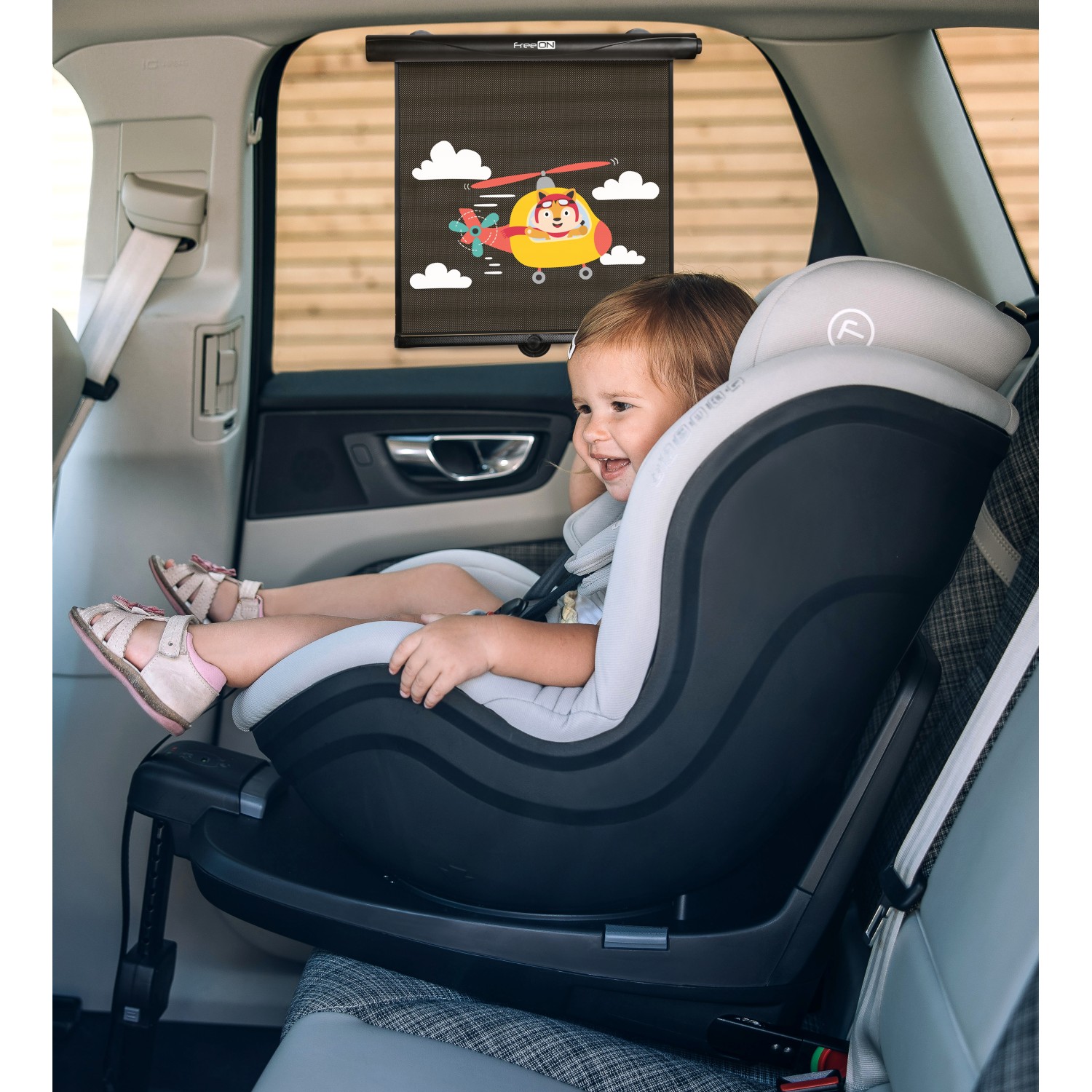 FreeON senčnik za v avto rolo 2/1 lisička