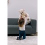 Free 2 Play plišasti medved Cuddly, 38 cm, beli