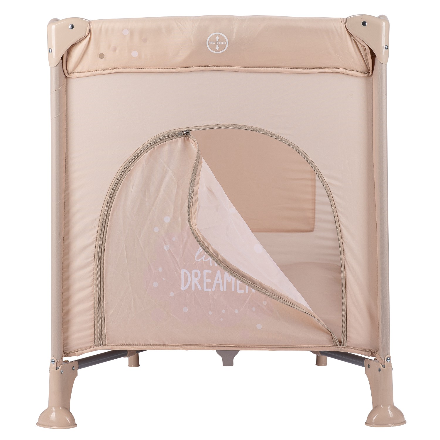 FreeON prenosna postelja Nook z odprtino beige