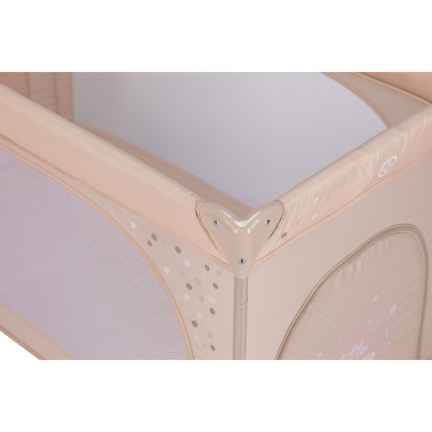 FreeON prenosna postelja Nook z odprtino beige