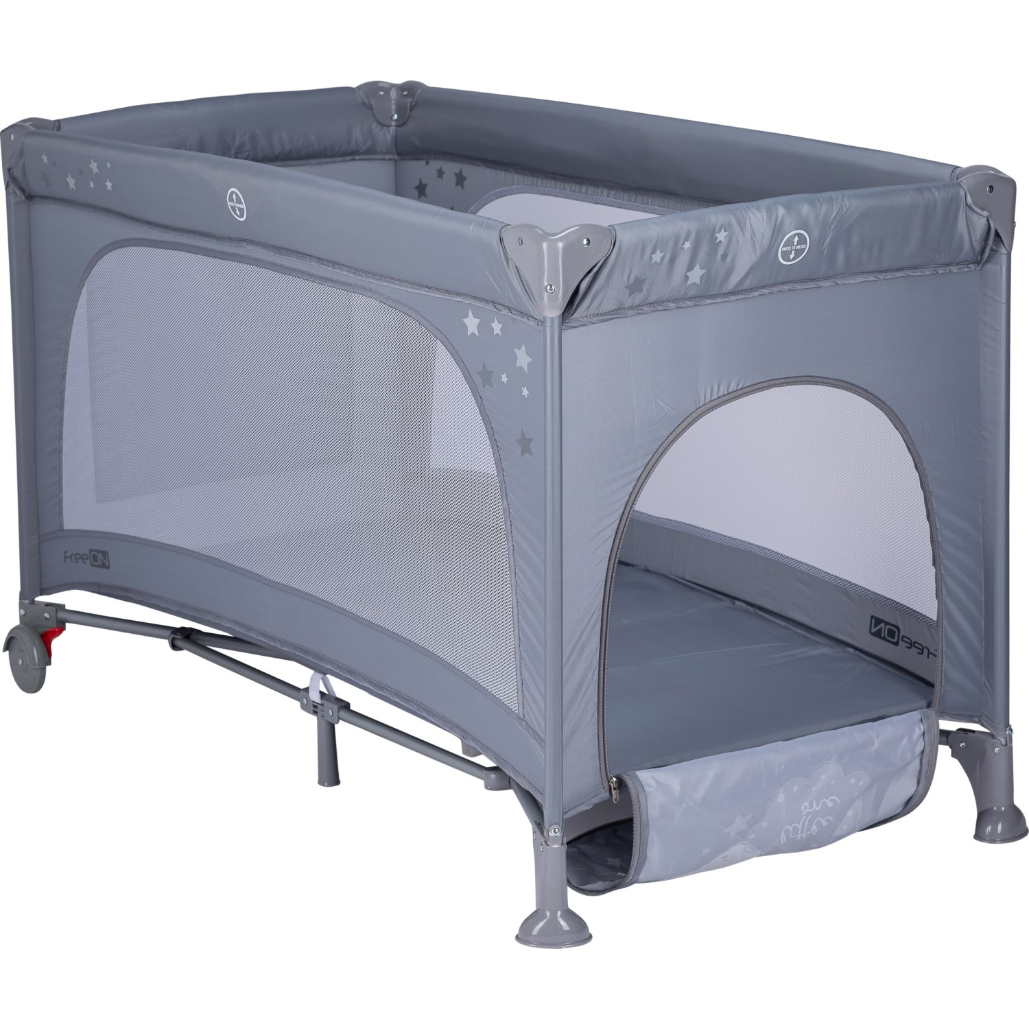 FreeON prijenosna krevetac Nook s otvorom gray