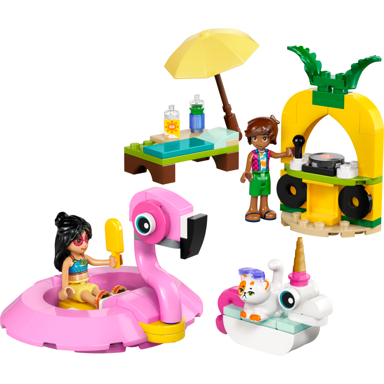 Lego® Friends 42658 Zabava na bazenu s samorogom in plamencem