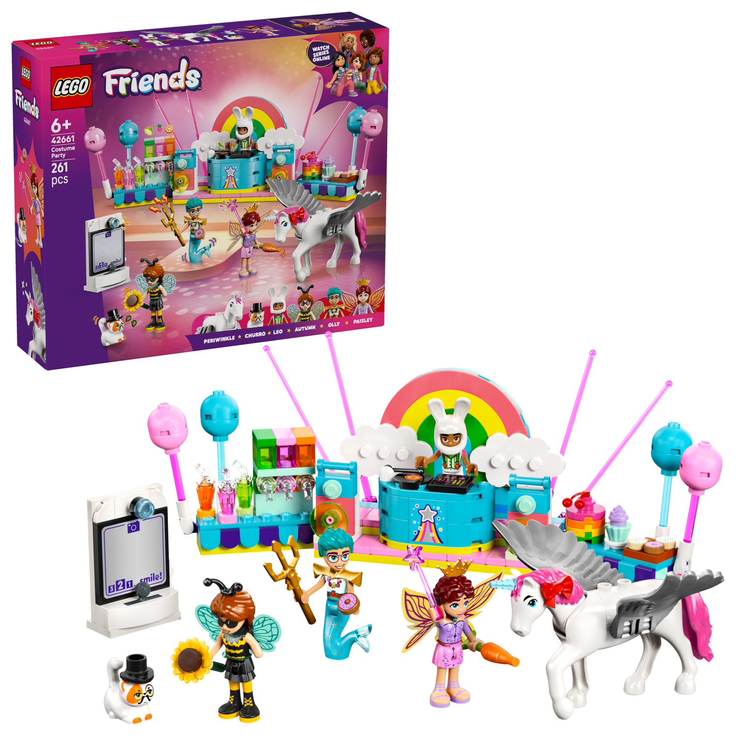 Lego® Friends 42661 Zabava v maskah s samorogom in dobro vilo