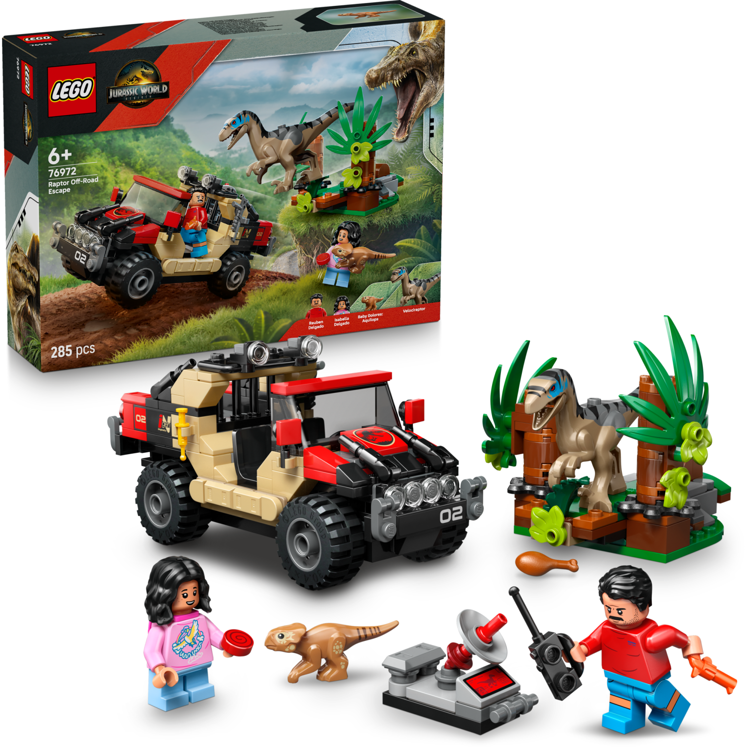 Lego® Jurassic World™ 76972 Terenski pobeg pred raptorko
