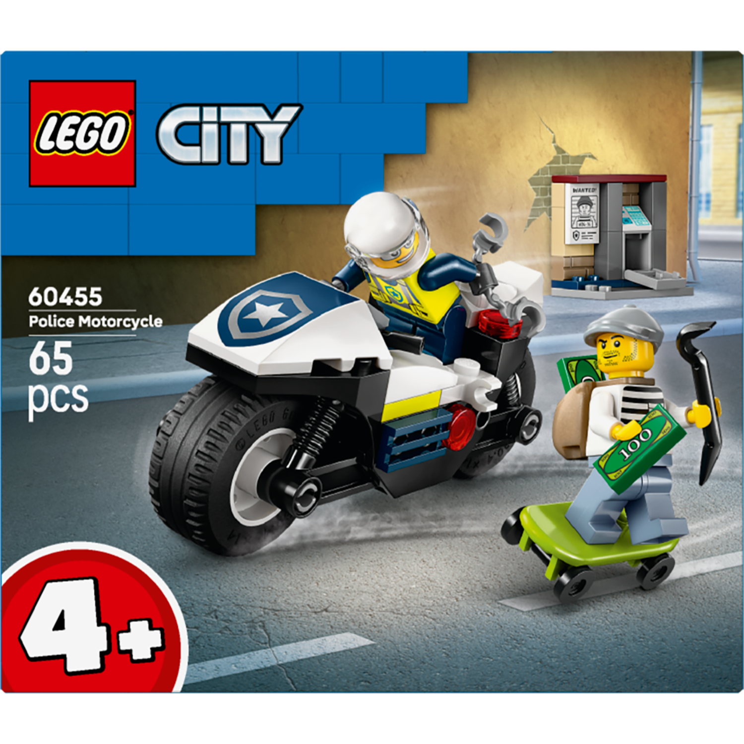 Lego® City 60455 Pregon s policijskim motorjem