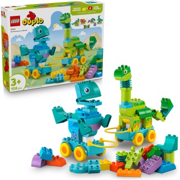 Kocke Duplo Dinozavri na kolesih 3v1 10451