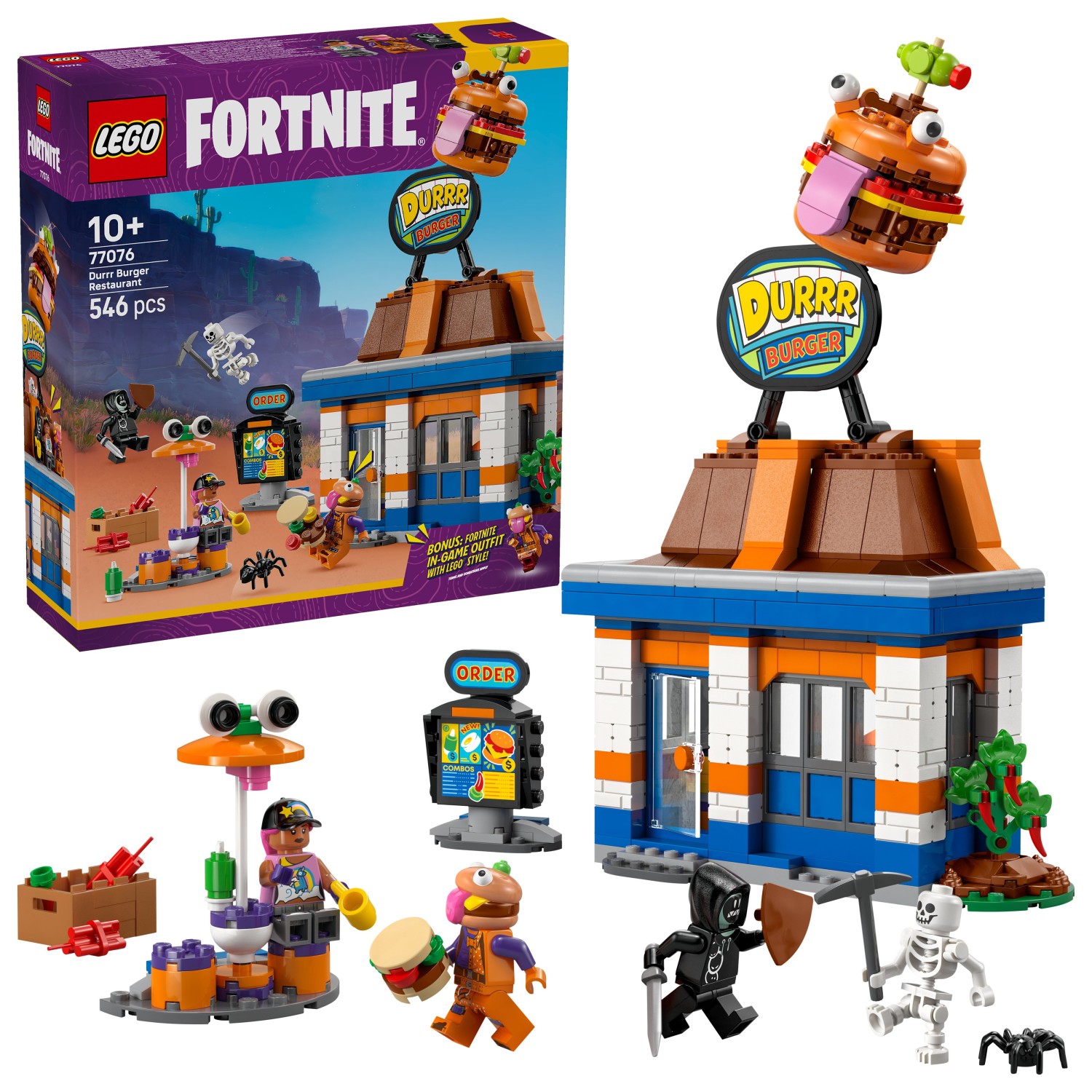Kocke Lego Fortnite Restavracija Durrr Burger 77076