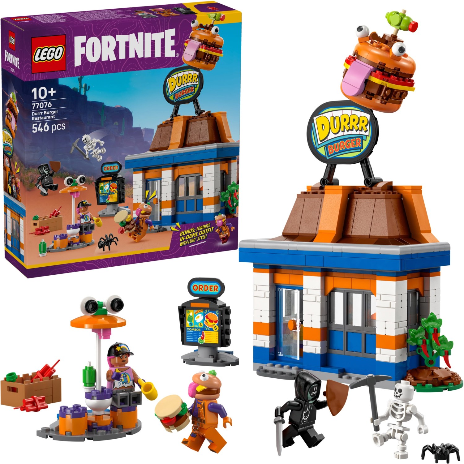 Kocke Lego Fortnite Restavracija Durrr Burger 77076