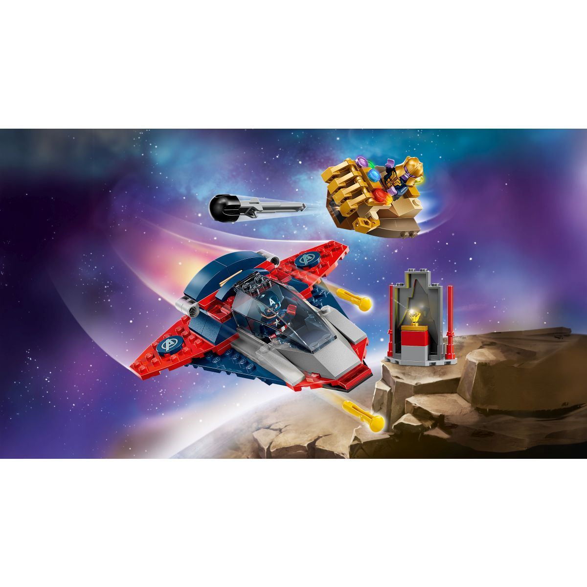 Kocke Super Heroes Stotnik Amerika proti Thanosu 76319