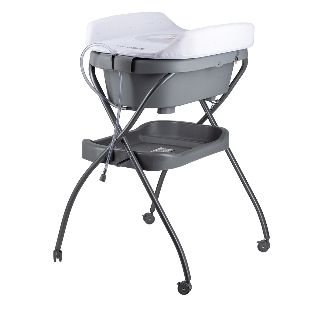 Stojalo z banjico Swan in s previjalno podlogo Grey Stojalo z banjico Swan in s previjalno podlogo Grey