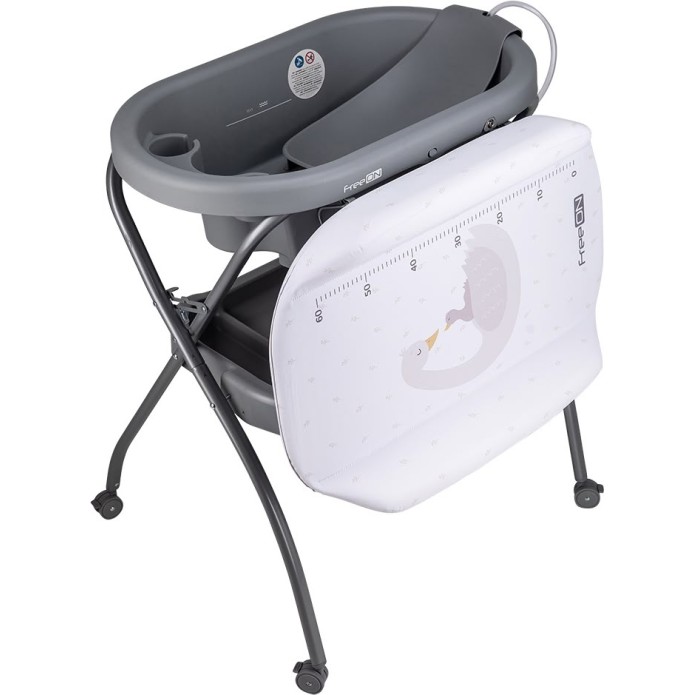 Stojalo z banjico Swan in s previjalno podlogo Grey