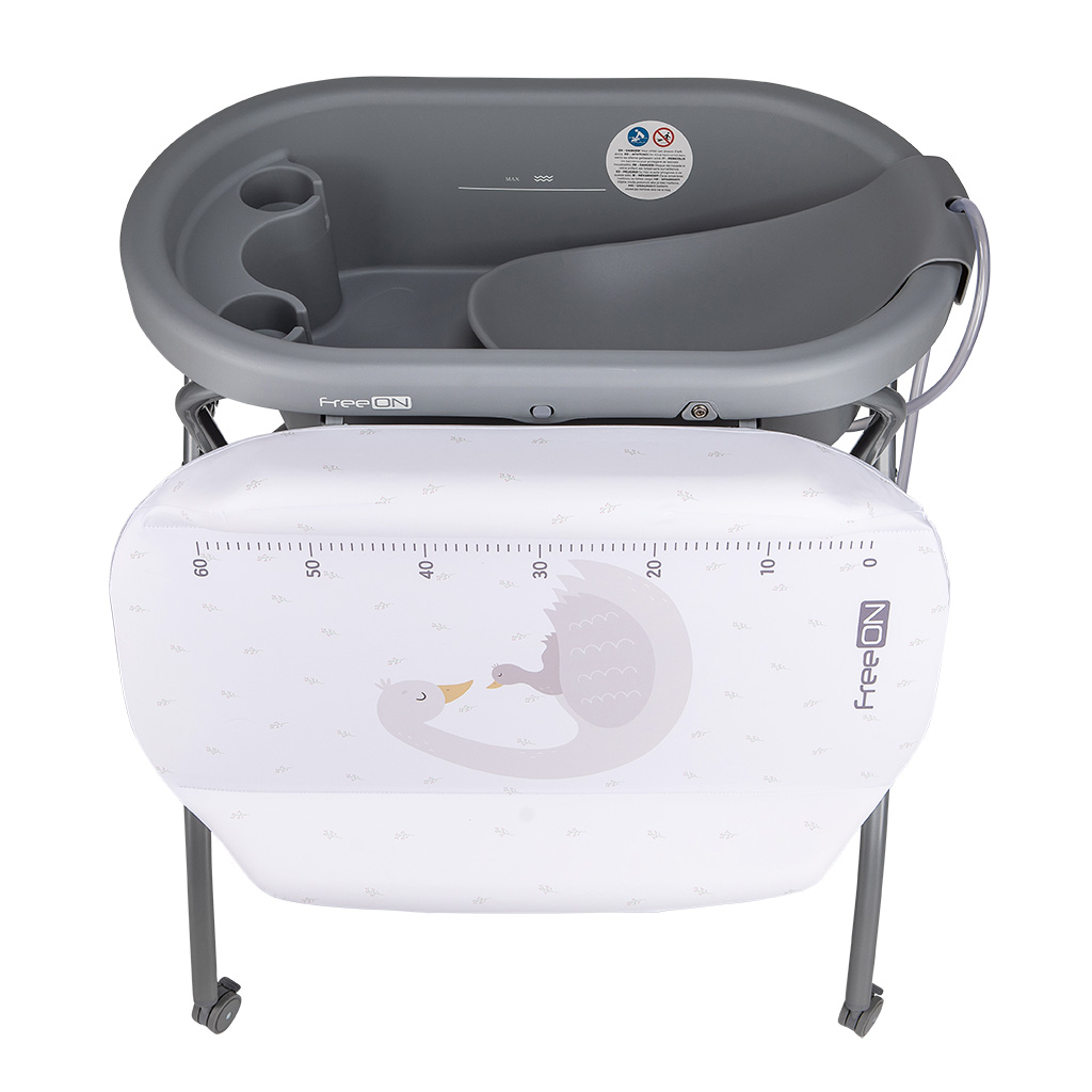 Stojalo z banjico Swan in s previjalno podlogo Grey Stojalo z banjico Swan in s previjalno podlogo Grey