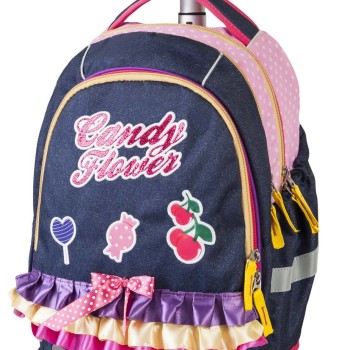 SMART Trolley Candy Flower 17917 - šolska torba na kolesih
