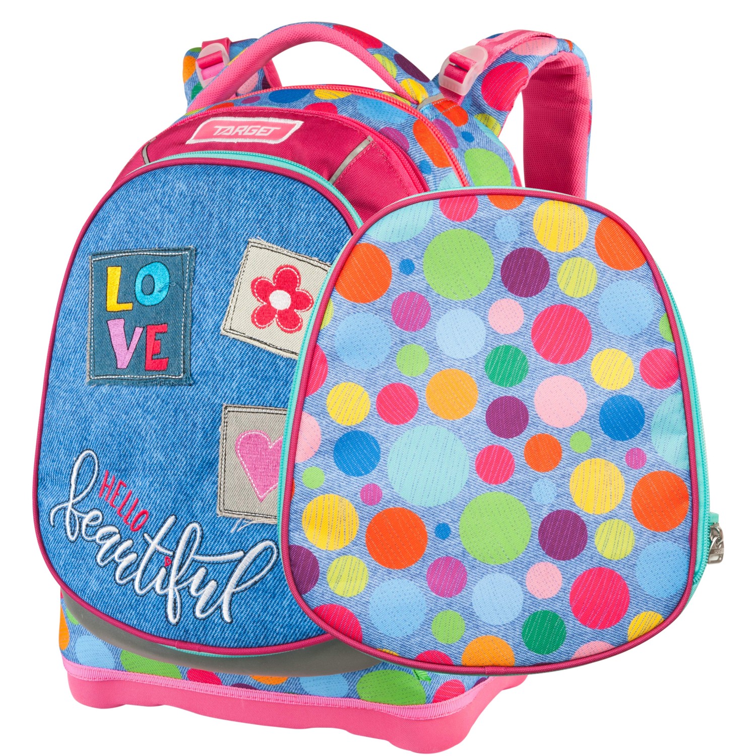 SUPERLIGHT 2 FACE PETIT Hello Beautiful 26235 - školska torba, školski ruksak SUPERLIGHT 2 FACE PETIT Hello Beautiful 26235 - školska torba, školski ruksak