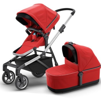 SLEEK Energy Red - otroški voziček s košaro