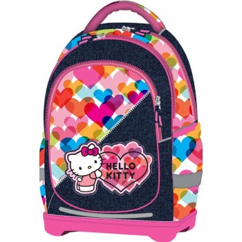 Nahrbtnik super light za šolo Hello Kitty Heart jeans blue/multicolor Nahrbtnik super light za šolo Hello Kitty Heart jeans blue/multicolor