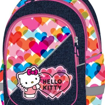 Nahrbtnik super light za šolo Hello Kitty Heart jeans blue/multicolor Nahrbtnik super light za šolo Hello Kitty Heart jeans blue/multicolor