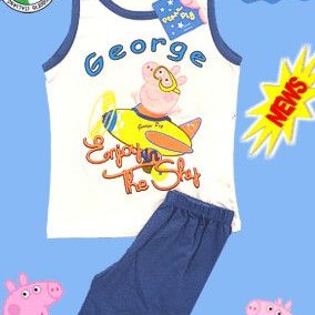 Komplet Pujsa Pepa - PEPPA PIG v modri barvi